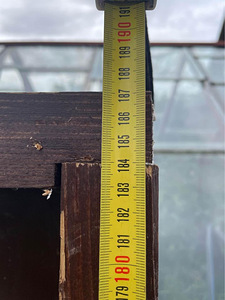 2 tumepruun täispuit uks koos lengiga: 187 x 67 x 12cm (4 foto / 10)