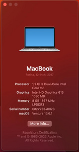 Macbook 12 inch 2017 (2 фото из 3)