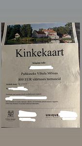 Подарочная карта на отдых в поместье Вихула на 800€ (1 фото из 1)
