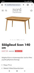 Tammepuidust söögilaud ja toolid (3 foto / 4)