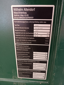 FORMAATSAAG ALTENDORF WA80 (5 foto / 5)