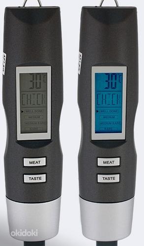 ﻿﻿Электронный термометр с двойным термостойким щупом в форме (фото #1)