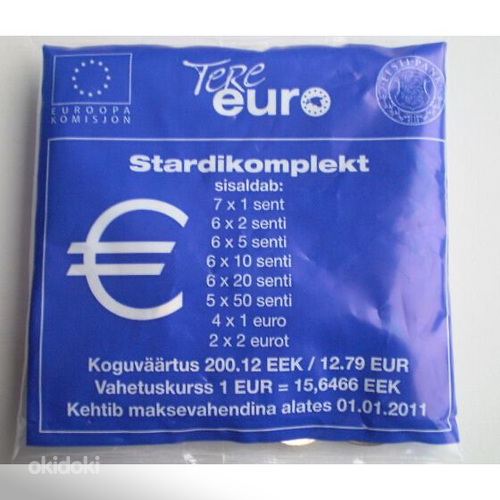Стартовый набор эстонских монет евро (фото #1)