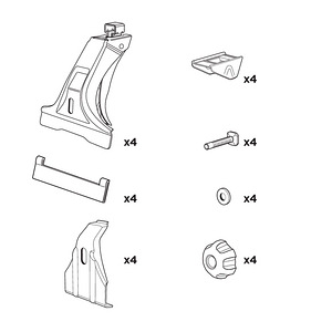 Thule 9512 madal jalg veerennidega sõidukitele must (4 foto / 4)