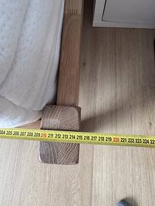 Täispuit voodi + täispuit öökapp+pocket vedrumadrats 80x200 (7 foto / 9)
