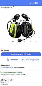 3M Peltor WS™ Alert™ X Headset (1 foto / 5)