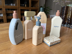 UUS laste puidust koristusvahendite komplekt (3 foto / 8)