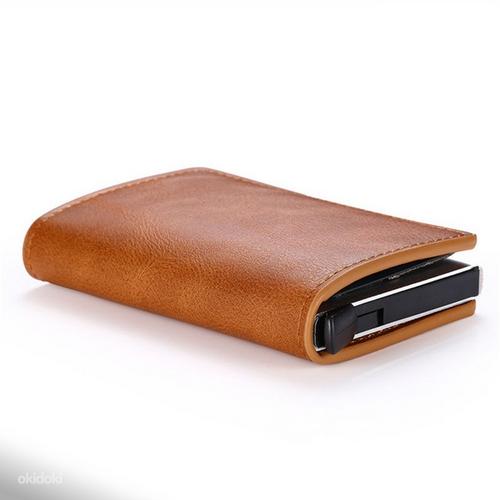 Очень удобный кожаный карман для карт (8шт) + карман для ден (фото #7)