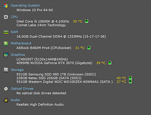 Lauaarvuti RTX 3070 / i5-10600K / 1TB SSD 1TB HDD / 16GB RAM (5 foto / 5)