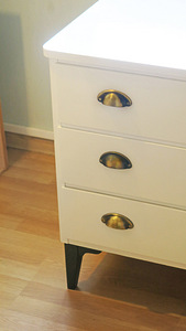 Stiilne valge retro vintage kummut Skandinaaviast (4 foto / 5)