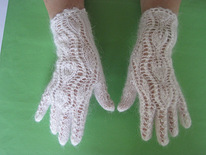Кружевные перчатки из козьего пуха