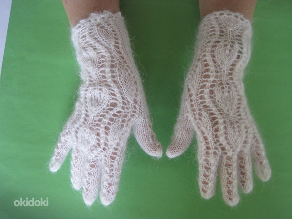 Кружевные перчатки из козьего пуха (фото #1)