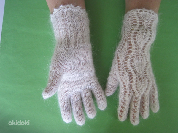Кружевные перчатки из козьего пуха (фото #2)