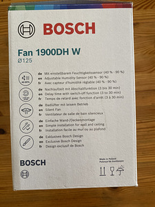 Niiskussensoriga ventilatsioon Bosch Fan 1900DH W (10 foto / 10)