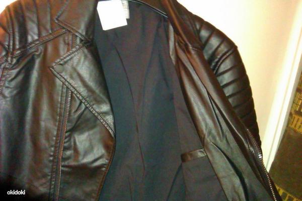 Куртки из искусственной кожи,любой размер,черный цвет, новые (фото #3)