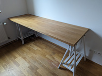 Большой письменный стол - рабочая поверхность Ikea на подста