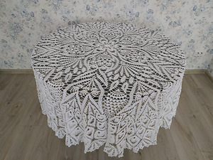 Suur heelgeldatud laualina / Large knitted tablecloth (2 foto / 2)