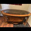 Антикварный резной деревянный стол из массива дерева (фото #1)