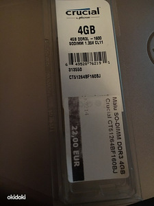 Crucial 4GB DDR3L-1600 SODIMM