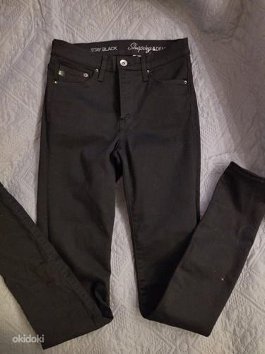 Новые черные брюки размер 27. длина 32 (фото #1)