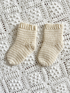 Heegeldatud 100% villased beebisokid 9cm 0-3 kuud (3 foto / 4)