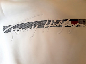 Tommy Hilfigeri meeste valge tikitud logoga dressipluus (3 foto / 9)