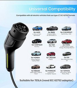 Elektriauto laadija Type 2 11KW 3 faasiline 16A LCD, uus (2 foto / 8)