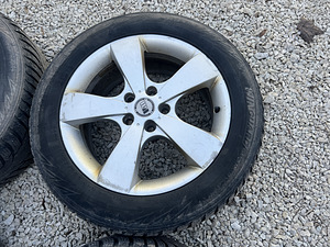 5x112 Skoda, VW 17" оригинальные диски с шипованной резиной (3 фото из 10)