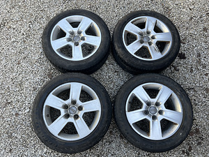 5x112 Audi 16" оригинальные диски с летней резиной 6мм 205/55/16 (1 фото из 9)