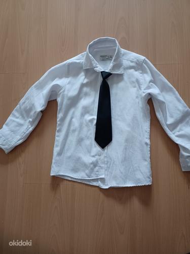 Valge särk ja lips 122 cm,saab eraldi (foto #1)