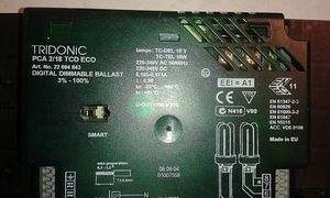 Digital dimmable ballast tridonic pca 2/18 tcd eco (1 foto / 3)