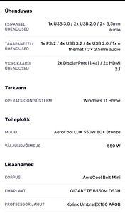 Arvuti it AMD Gigabyte R5 Gamer Bolt - Windows 11 Hom (5 foto / 5)