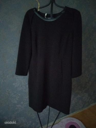 Платье черное новое с подкладкой и молнией, вискоза, p. 36 (фото #2)