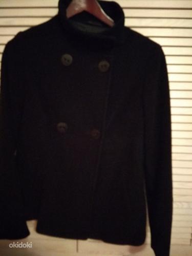 Короткое пальто-пиджак, черное 70см, шерсть 70%, 10% кашемир (фото #1)