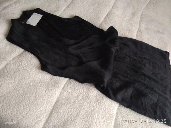 Uus pidulik must kleit, natukene laikiv, nagu siidist, 38 (foto #2)