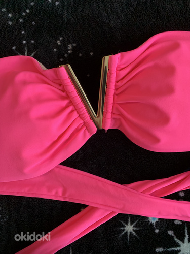 Розовый бикини-бюстгальтер Victoria's Secret, размер XS. (фото #2)