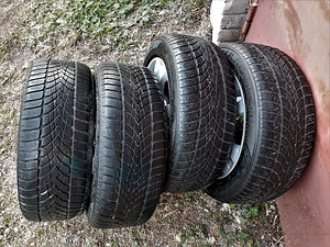 205/55 R16, M+S 4-5mm, с дисками Mercedes, оригинал (3 фото из 6)