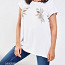 Белая блузка с футболкой с изображением птицы. Размер - UK26-28 (фото #1)