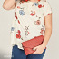 Блузка с цветочным принтом, большой размер, EU 54-56, новая (фото #1)