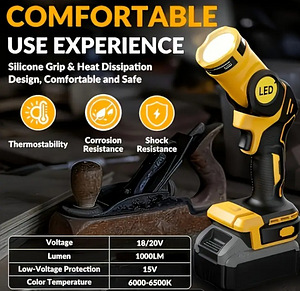 Kaasaskantav LED prožektor lamp dewalt akudele