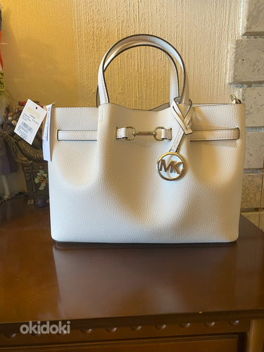 Michael Kors Carson Medium Satchel Optic White