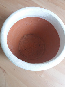 Uus keraamiline pott kaunis taevasinises värvitoonis 25x30 cm (6 foto / 10)