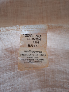100% лён! Платье персик. цвета, с вышивкой. Италия L, XL. (7 фото из 9)