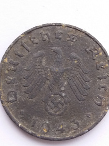 10 Reichspfennig (reichspfennig) 1943 A Saksamaa, 3. Reich. (1 foto / 9)