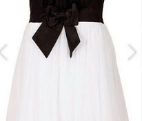 Женское бело-черное вечернее платье