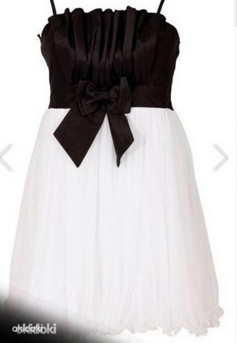 Женское бело-черное вечернее платье (фото #1)