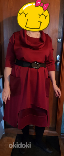 Бордовое платье из двух частей (фото #1)