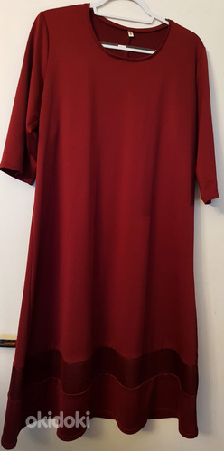 Бордовое платье из двух частей (фото #3)