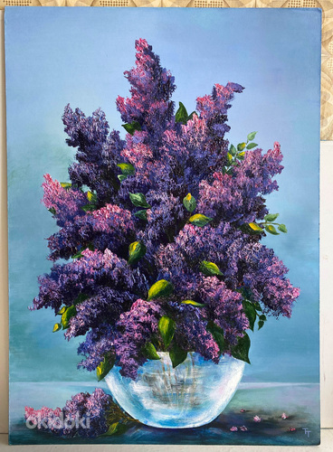Картина маслом "Запах весны" 50 см x 70 см