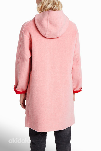 Розовое пальто с капюшоном Desigual, размер M (фото #2)